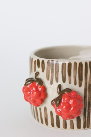 olive green stripes travel cup - Image 2