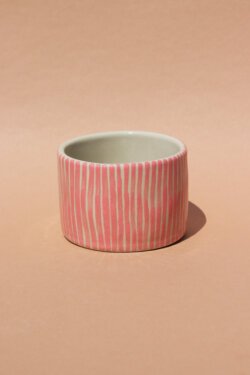 pink stripes cup